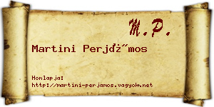 Martini Perjámos névjegykártya